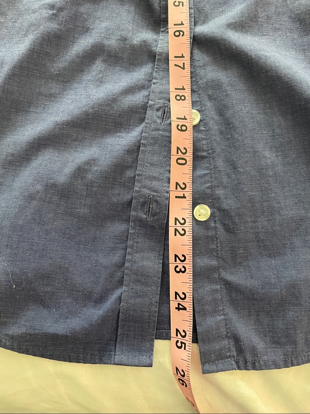 Banana Republic NO IRON Cotton Short Sleeve Button Down Shirt Top Blue - Picture 7 of 8